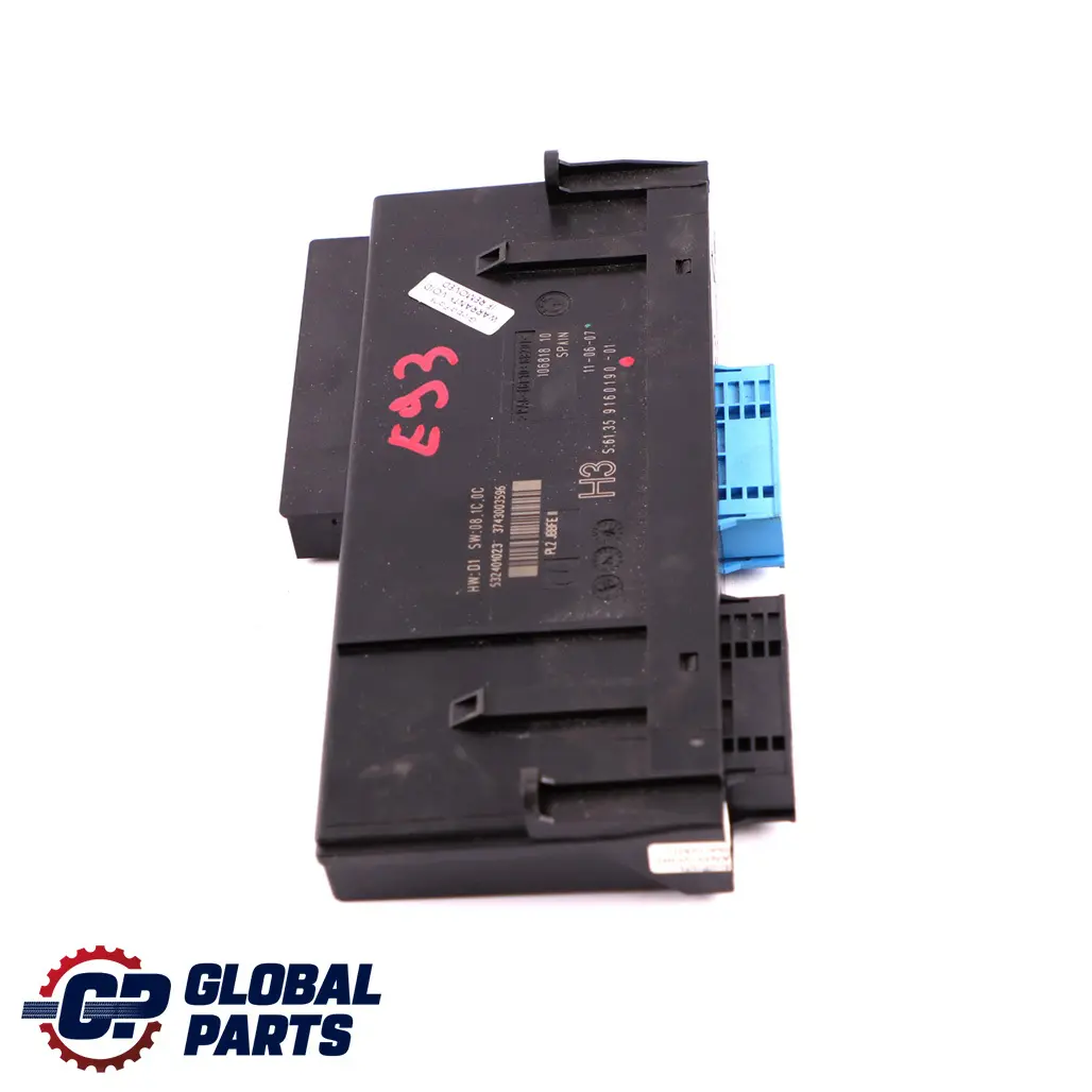 ECU Body Control Module H3 Junction Box PL2 JBBFE II to BMW 3 Series E93 with Part number 9160190 BMW 3 Series E93 ECU Body Control Module H3 Junction Box PL2 JBBFE II - SKU 9160190 - Part number 9160190
