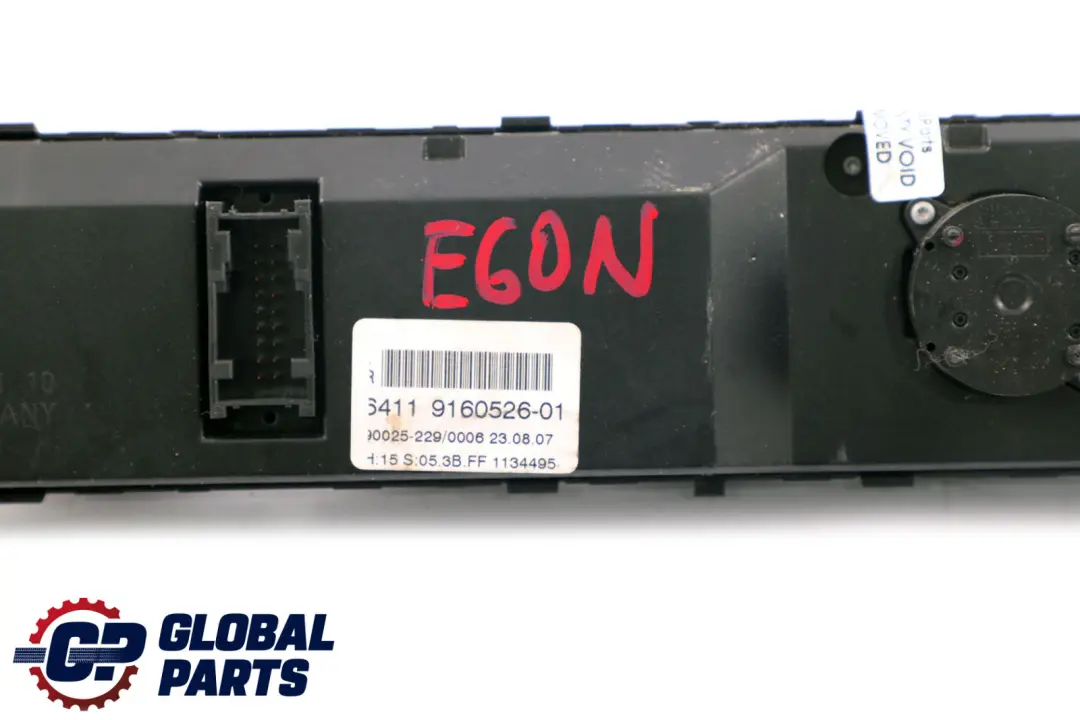 BMW 5 er E60 LCI E61 LCI Bedienteil Klimaautomatik Basis - SKU 9160526 - Teilenummer 9160526