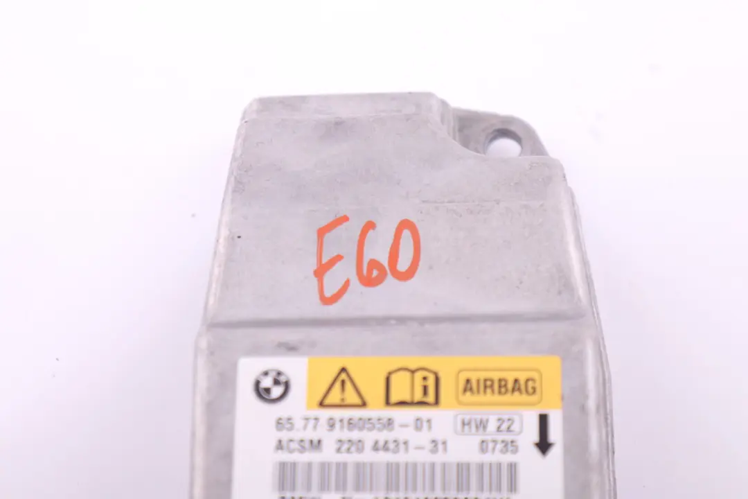 BMW 5 Series E60 E60N E61 E61N LCI Airbag ECU Control Unit Module - SKU 9160558 - Part number 9160558