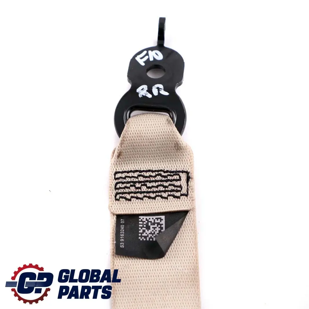 BMW 5 7 Series F01 F10 Rear Right O/S Seat Upper Belt Seatbelt Oyster - SKU 9163240 - Part number 9163240