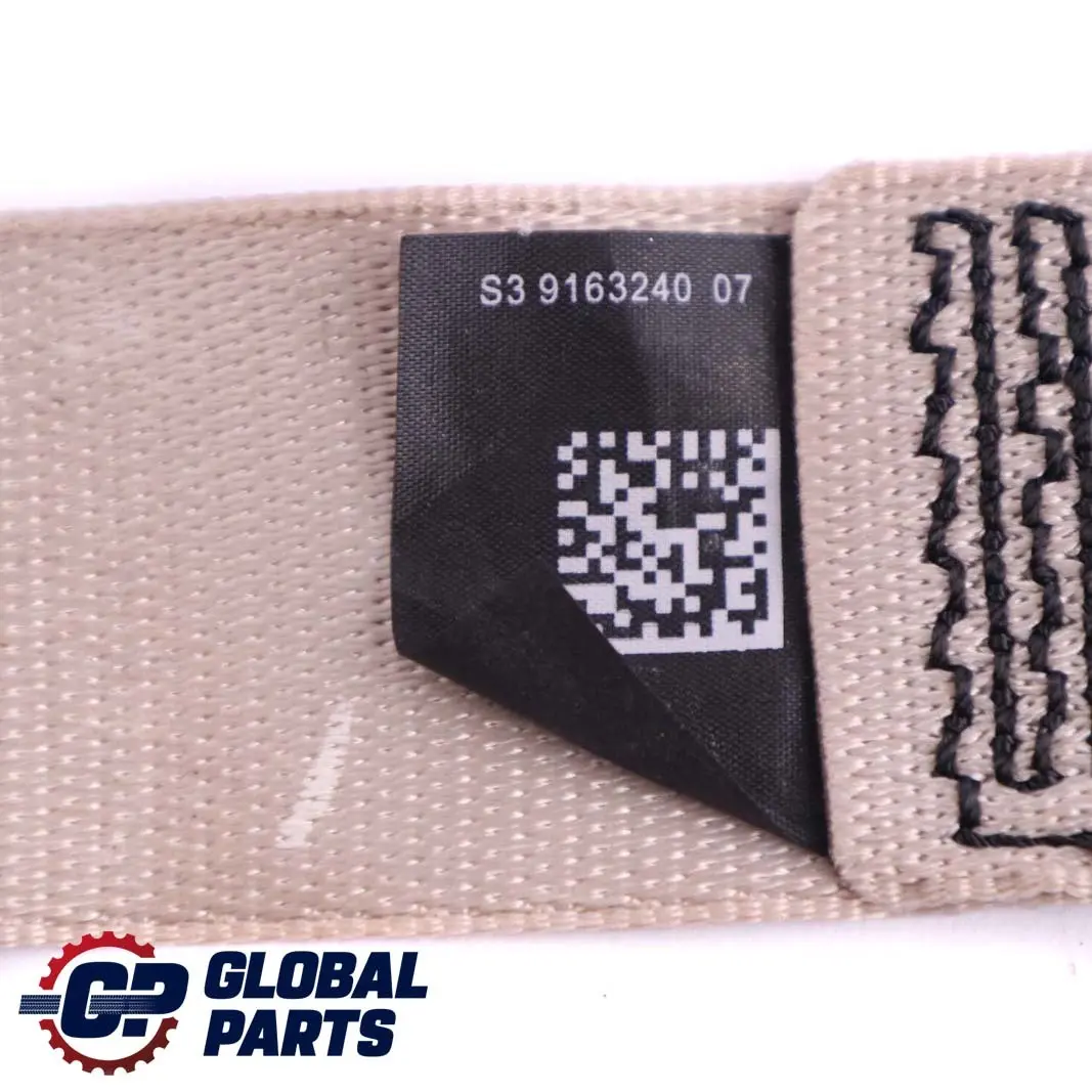 Right O/S Seat Upper Belt Seatbelt Oyster to BMW 5 7 Series F01 F10 Rear with Part number 9163240 BMW 5 7 Series F01 F10 Rear Right O/S Seat Upper Belt Seatbelt Oyster - SKU 9163240 - Part number 9163240