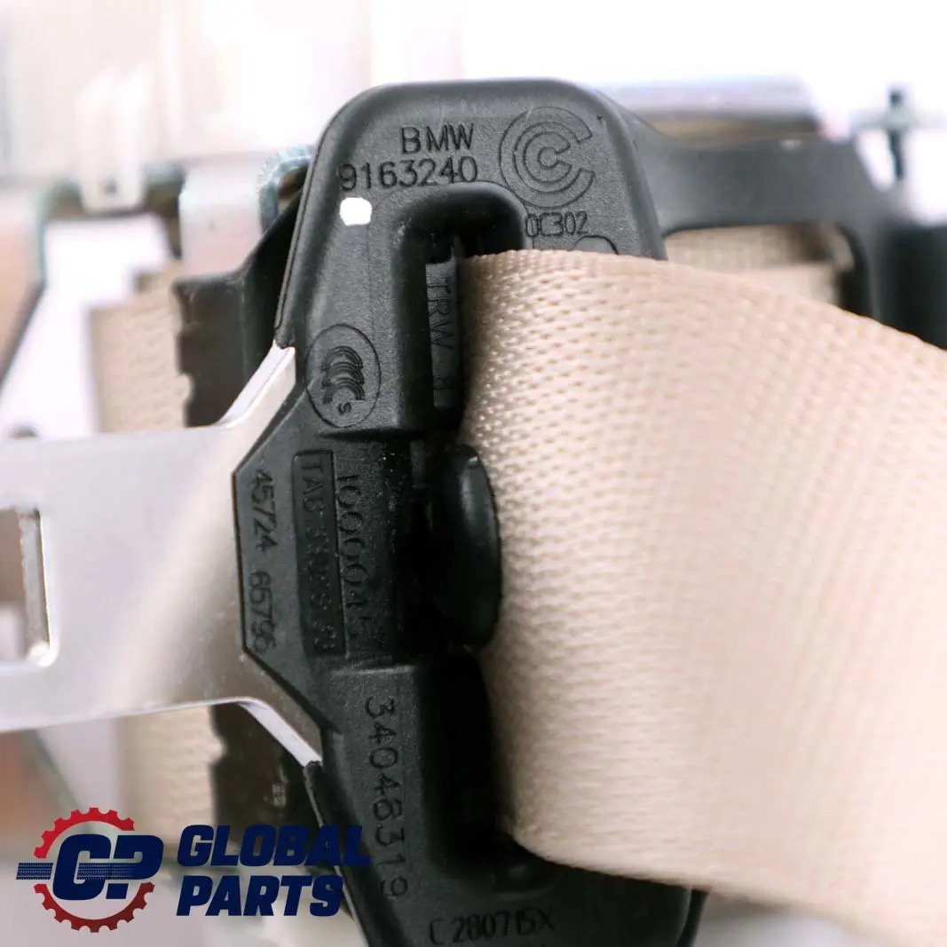 Right O/S Seat Upper Belt Seatbelt Oyster to BMW 5 7 Series F01 F10 Rear with Part number 9163240 BMW 5 7 Series F01 F10 Rear Right O/S Seat Upper Belt Seatbelt Oyster - SKU 9163240 - Part number 9163240
