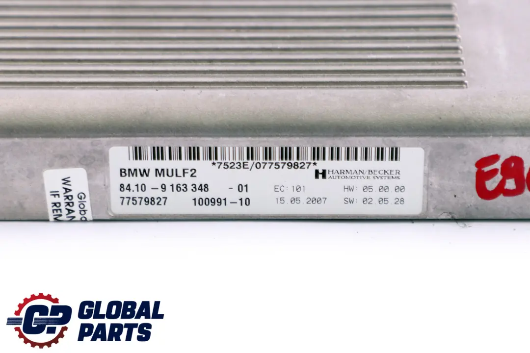 Manos libres Electronica Carga MULF2 para BMW E81 E87 E90 E91 con número de pieza 9163348 BMW E81 E87 E90 E91 Manos libres Electronica Carga MULF2 - SKU 9163348 - Número de pieza 9163348