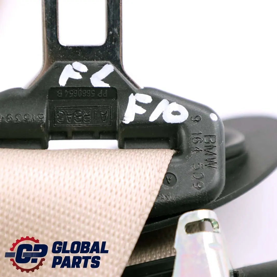 BMW F01 F02 F10 F11 Seat Upper Belt Front Left N/S Seatbelt Oyster - SKU 9164509 - Part number 9164509