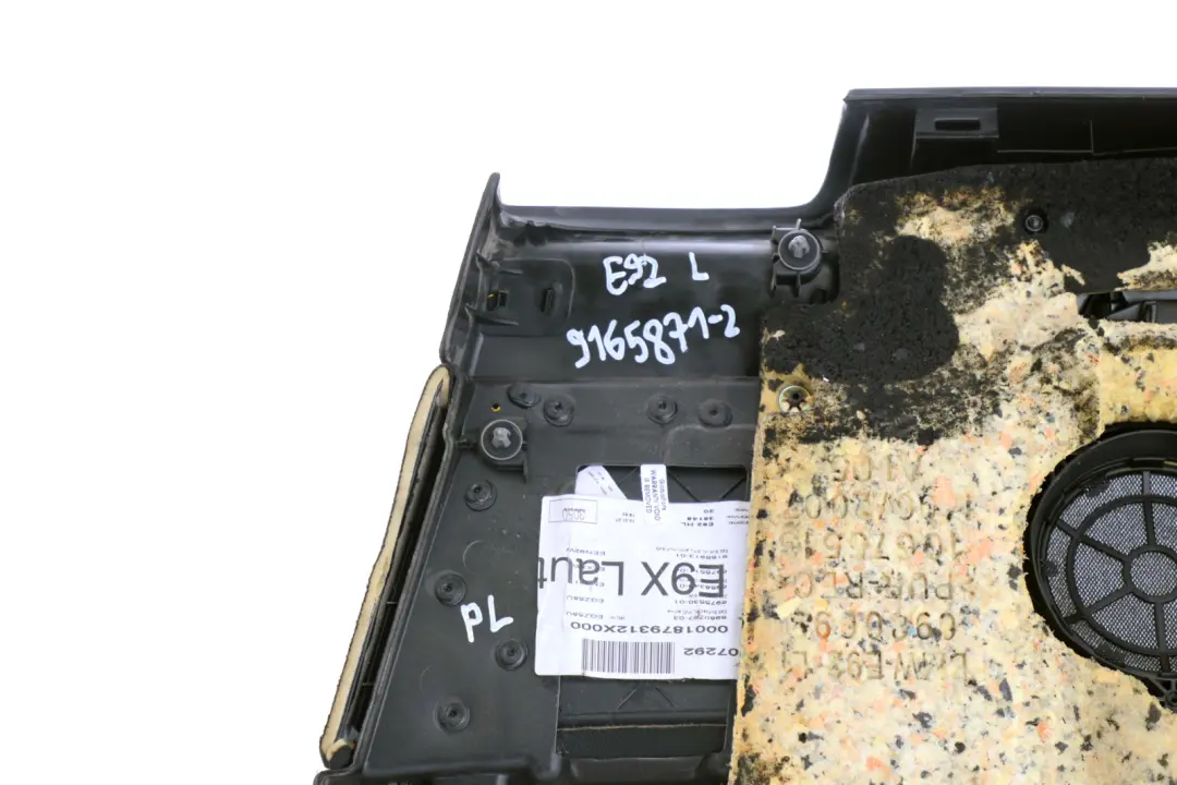 BMW 3 er E92 2 Seitenverkleidung Stoff Hinten Links Anthrazit Schwarz - SKU 9165871-2 - Teilenummer 9165871