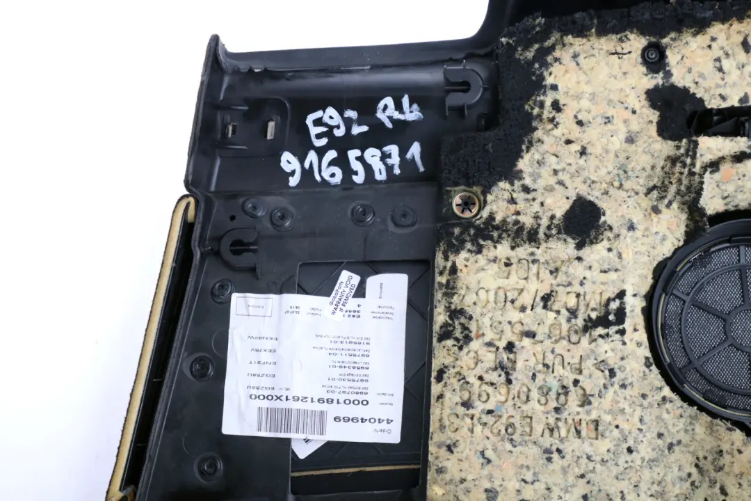 BMW 3 Series E92 Rear Left N/S Door Card Lining Black Anthracite Trim Panel - SKU 9165871 - Part number 9165871