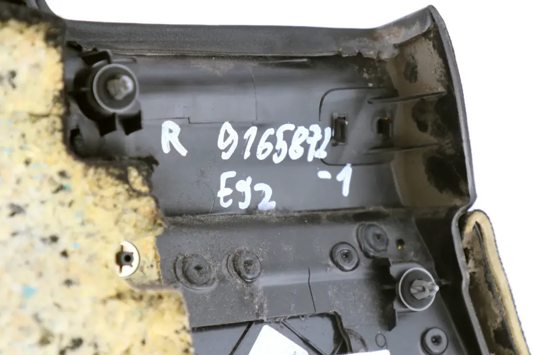 BMW 3 Series E92 1 Rear Right O/S Door Card Lining Black Anthracite Trim Panel - SKU 9165872-1 - Part number 9165872