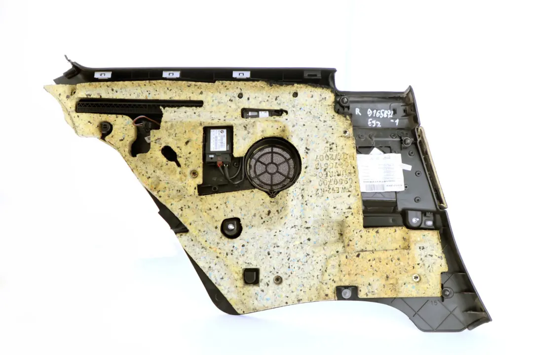 BMW 3 Series E92 1 Rear Right O/S Door Card Lining Black Anthracite Trim Panel - SKU 9165872-1 - Part number 9165872