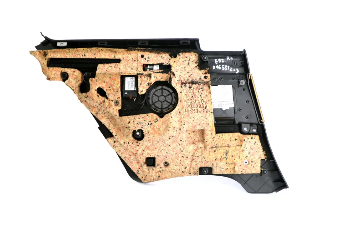 Right O/S Door Card Lining Black Anthracite Trim Panel to BMW 3 Series 3 E92 Rear with Part number 9165872 BMW 3 Series 3 E92 Rear Right O/S Door Card Lining Black Anthracite Trim Panel - SKU 9165872-3 - Part number 9165872
