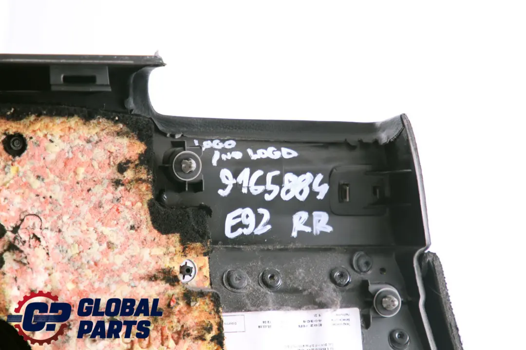 BMW E92 Coupe Boczek Panel Drzwi Prawy Tył Czarny - SKU 9165884 - Numer Części 9165884