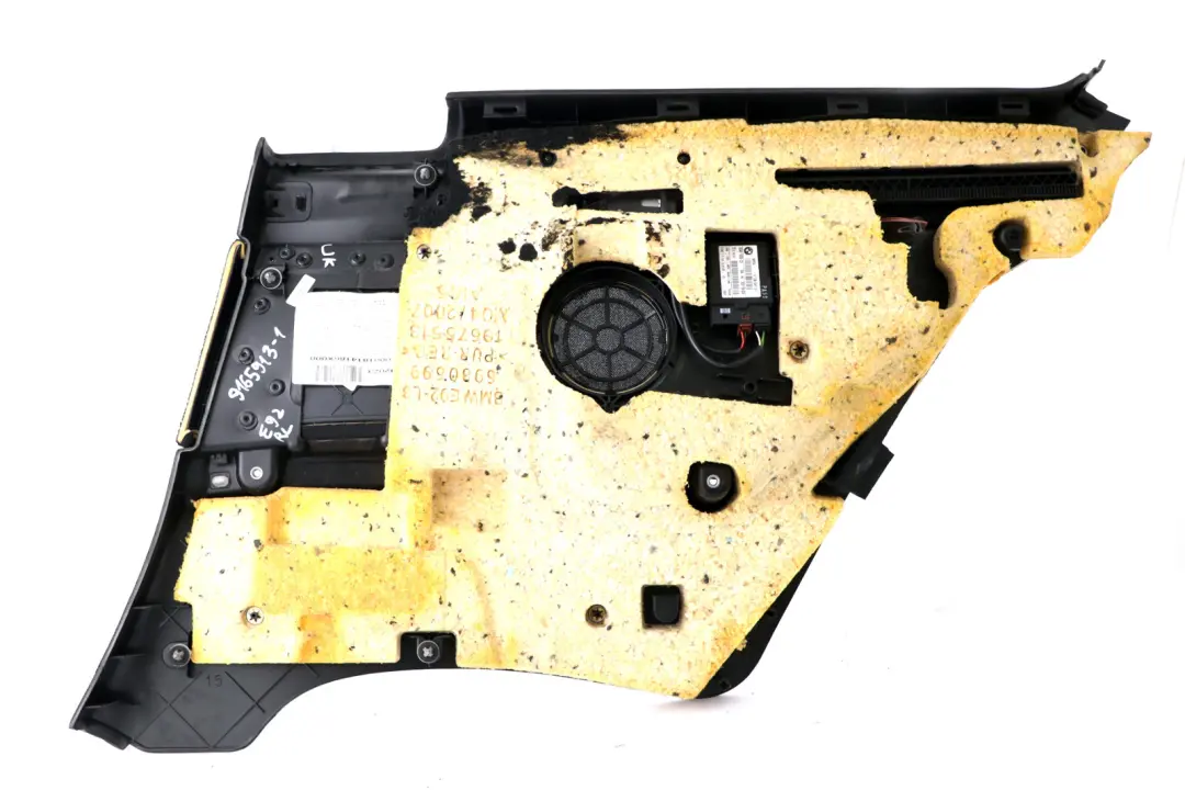BMW 3 Series E92 1 Door Card Lining Black Anthracite Trim Panel Rear Left N/S - SKU 9165913-1 - Part number 9165913