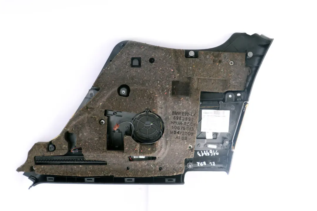 BMW E92 Door Card Lining Black Anthracite Trim Panel Rear Left - SKU 9165913 - Número de pieza 9165913