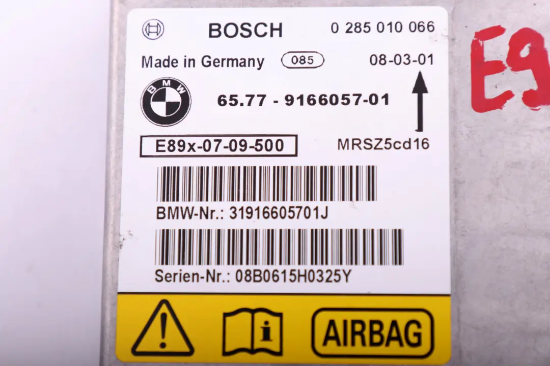 BMW 1 3 X1 er E81 E87 E90 E91 Sicherheitsinformationsmodul Steuergerät - SKU 9166057 - Teilenummer 9166057