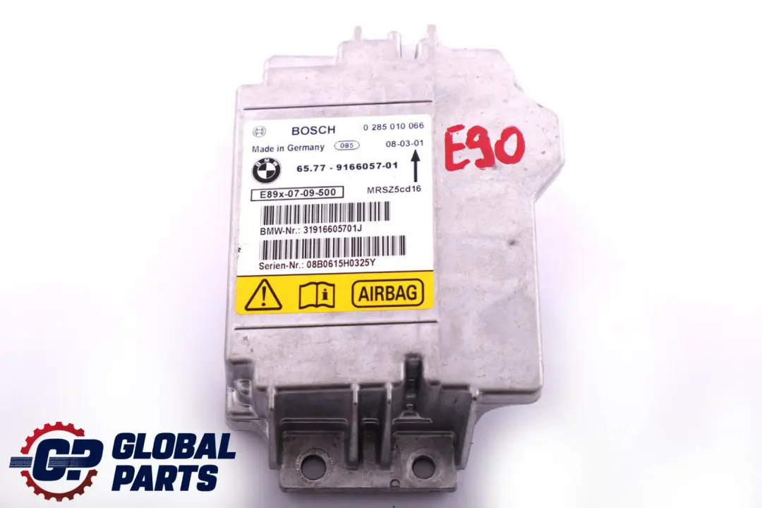 BMW 1 3 X1 Series E81 E87 E90 E91 Control Unit Airbag ECU NO CRASH DATA - SKU 9166057 - Part number 9166057