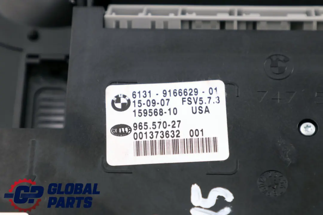 BMW X5 Series E70 Roof Light Switch Unit Rear Centre - SKU 9166629 - Part number 9225954