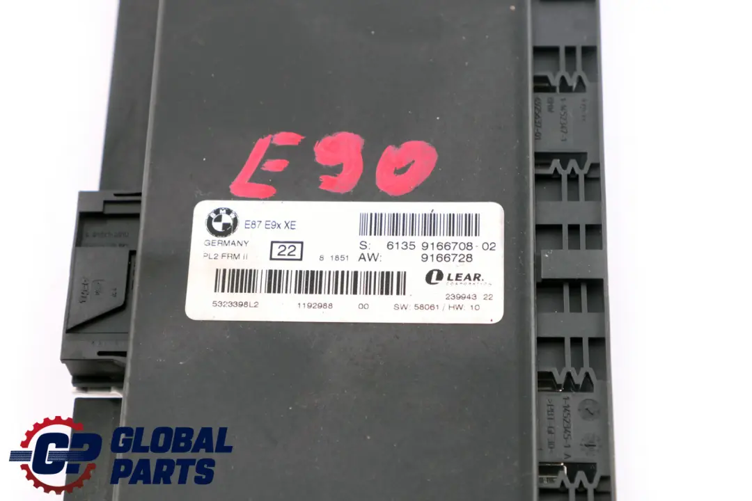 Footwell Light Control Module LCM PL2 FRM II to BMW E92 Xenon with Part number 9166708 BMW E92 Xenon Footwell Light Control Module LCM PL2 FRM II - SKU 9166708-1 - Part number 9166708
