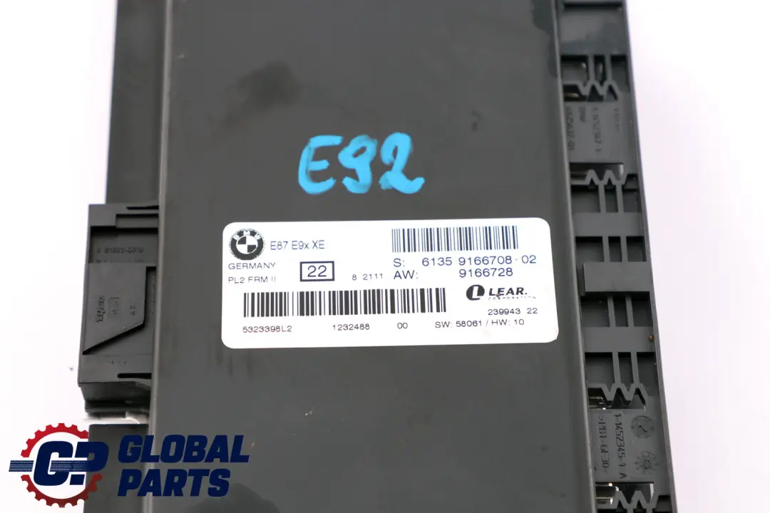 Footwell Light Control Module LCM PL2 FRM II BMW E92 Xenon - SKU 9166708-1 - Part number 9166708
