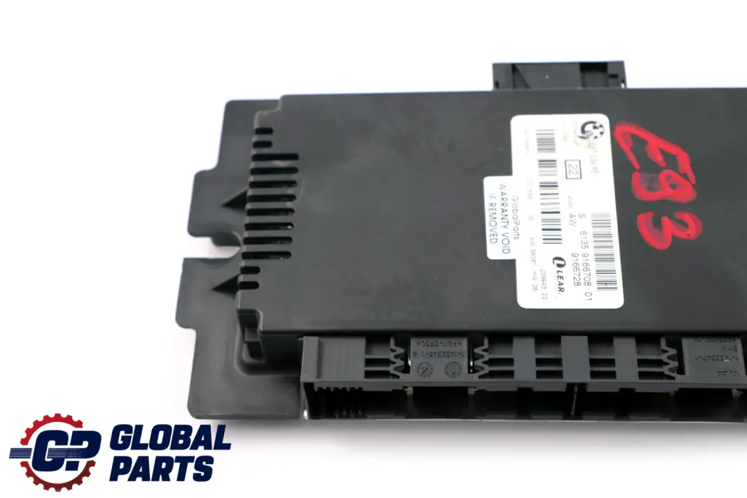 Footwell Module BMW E93 Light Control LCM PL2 FRM II to with Part number 9166708 Footwell Module BMW E93 Light Control LCM PL2 FRM II - SKU 9166708-3 - Part number 9166708