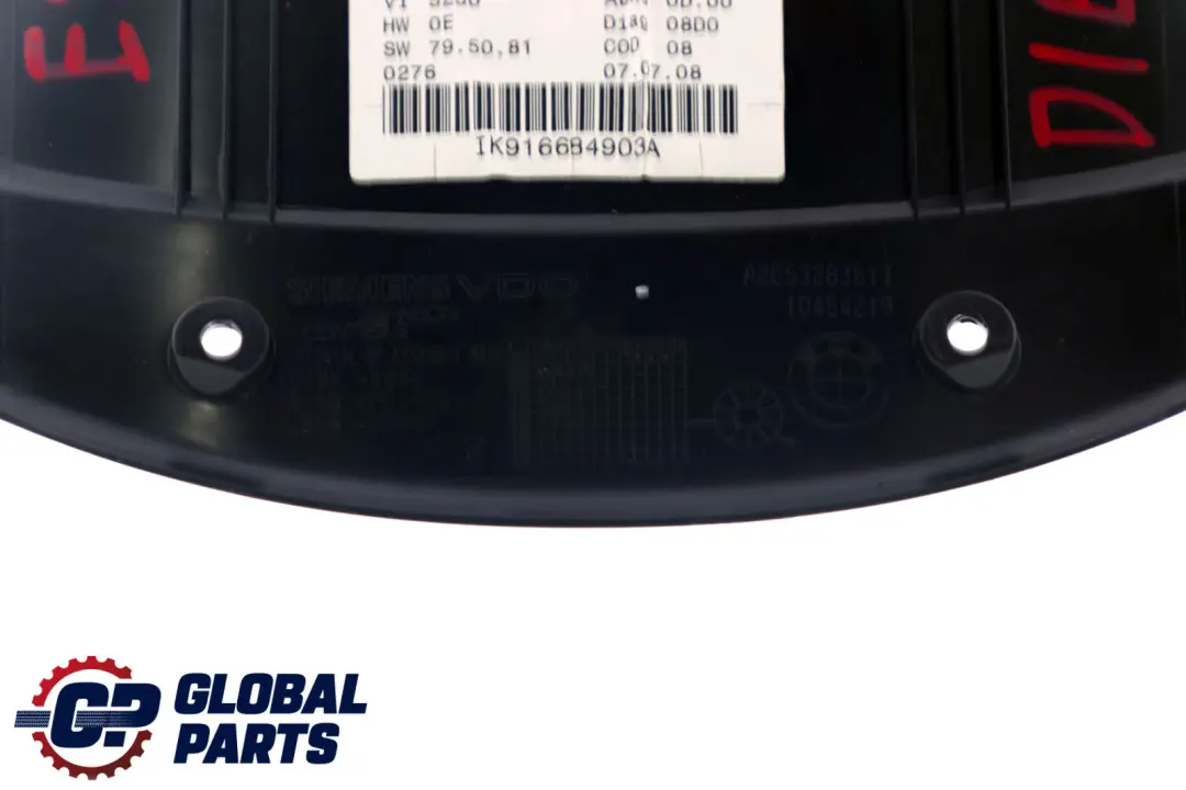 Instrument Cluster Speedo Clocks to BMW 3 X1 Series E84 E90 E91 Diesel with Part number 62109166849 BMW 3 X1 Series E84 E90 E91 Diesel Instrument Cluster Speedo Clocks - SKU 9166849 - Part number 62109166849