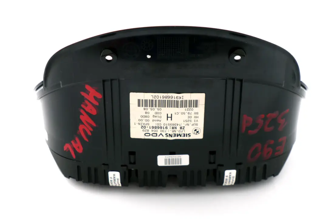 BMW E90 E91 E92 Diesel Manual Instrument Speedometer Clocks - SKU RHD-9166861 - Part number 9166861