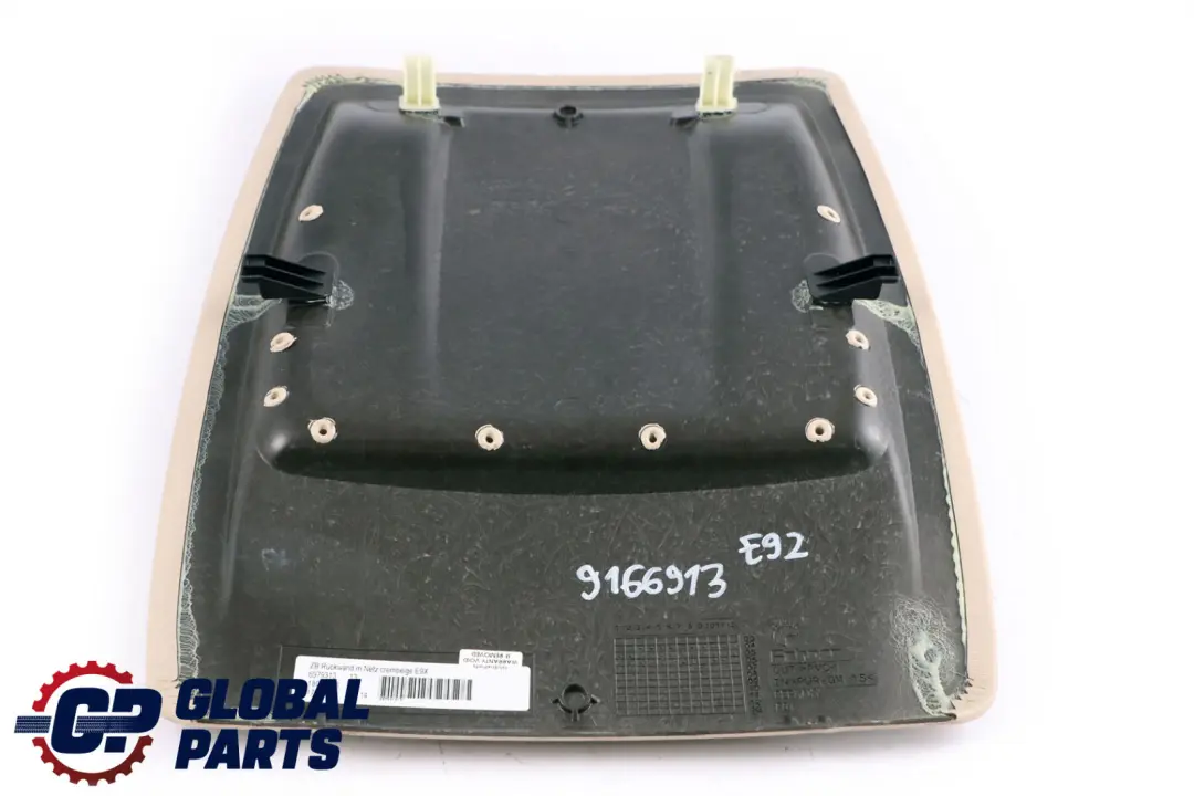 Sedile Posteriore Con Borsa A Rete Crema Beige per BMW E92 LCI con numero di parte 9166913 BMW E92 LCI Sedile Posteriore Con Borsa A Rete Crema Beige - SKU 9166913 - Numero di parte 9166913