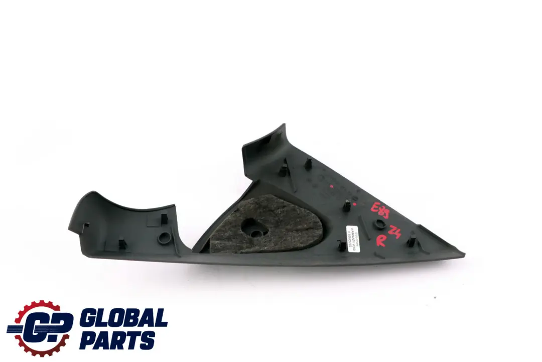 BMW Z4 E89 Panel Moldura Superior Lateral Interior Derecho Negro - SKU 9167072 - Número de pieza 9167072