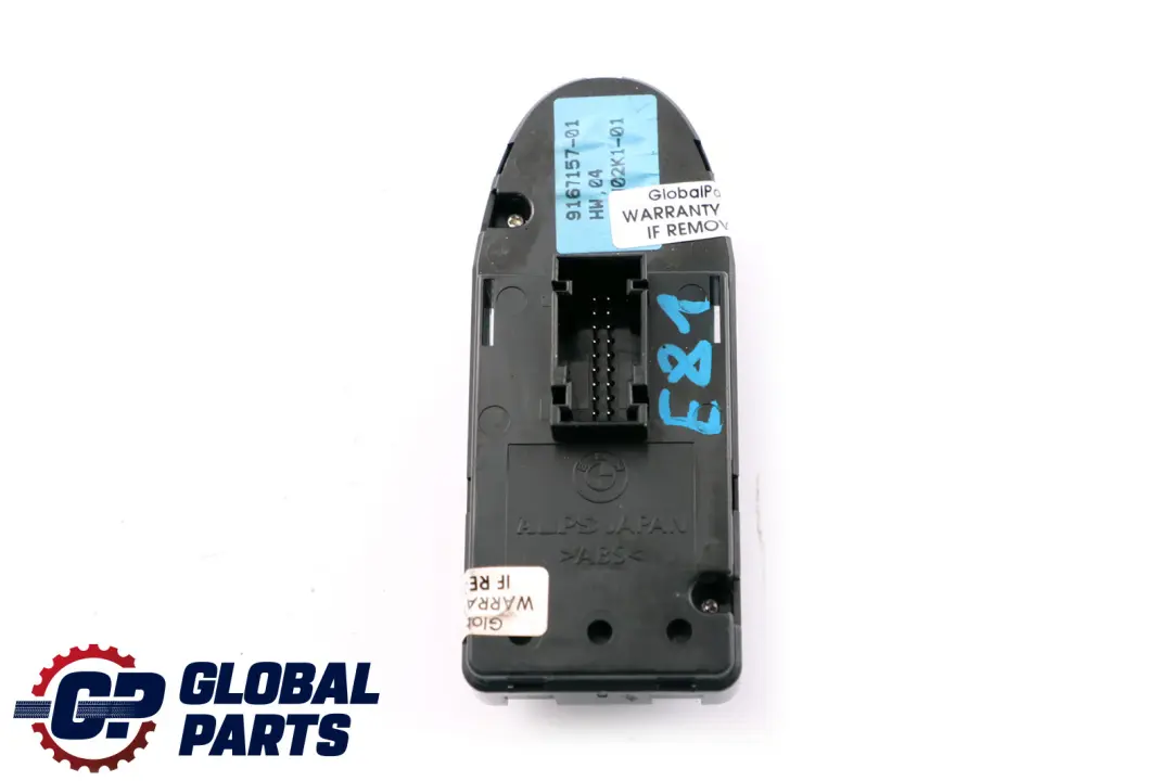 Interrupteur Lève-Vitre Côté Conducteur Droit pour BMW E81 E82 à propos du numéro de pièce 9167157 BMW E81 E82 Interrupteur Lève-Vitre Côté Conducteur Droit - SKU 9167157-1 - Numéro de pièce 9167157