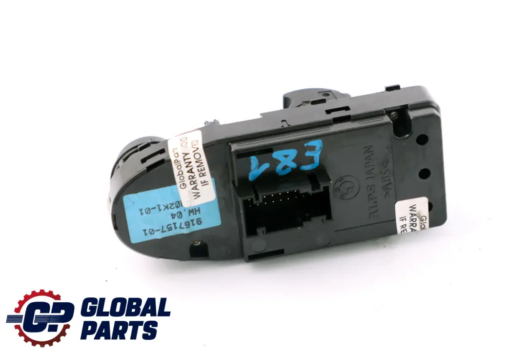 Interrupteur Lève-Vitre Côté Conducteur Droit pour BMW E81 E82 à propos du numéro de pièce 9167157 BMW E81 E82 Interrupteur Lève-Vitre Côté Conducteur Droit - SKU 9167157-1 - Numéro de pièce 9167157