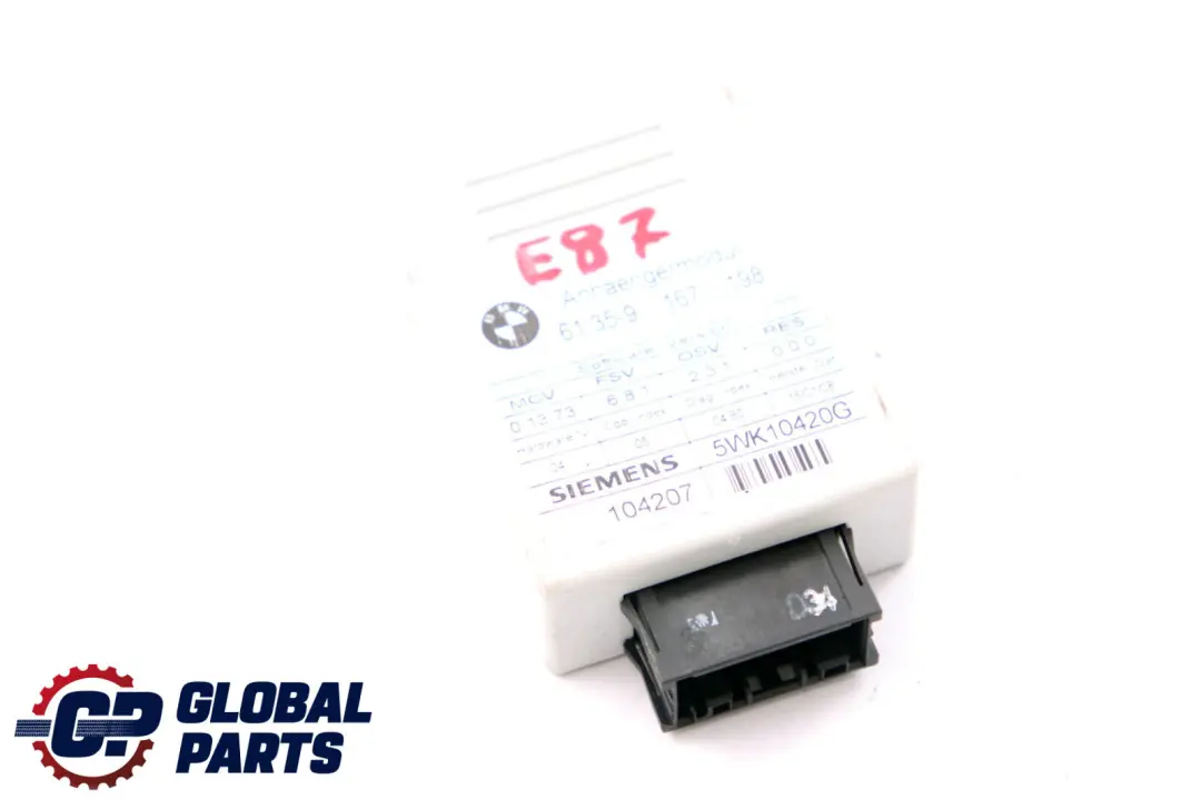 Gancio di traino Gancio di traino Modulo Unità di controllo per BMW E81 E87 E92 E93 con numero di parte 9167198 BMW E81 E87 E92 E93 Gancio di traino Gancio di traino Modulo Unità di controllo - SKU 9167198 - Numero di parte 9167198