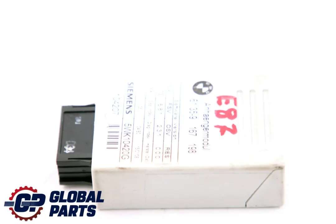 BMW 1 3 Series E81 E87 E92 E93 Towing Tow Bar Trailer Hook Module Control Unit - SKU 9167198 - Part number 9167198