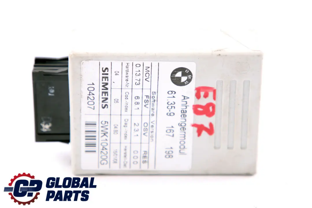 BMW E81 E87 E92 E93 Barra de remolque Gancho remolque Módulo Unidad de Control - SKU 9167198 - Número de pieza 9167198