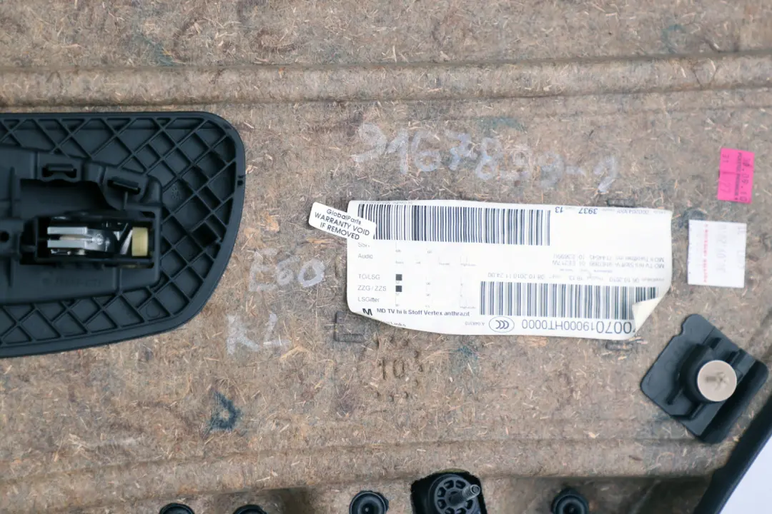 Door Card Lining Cloth Rear Left N/S Anthracite to BMW 3 Series E90N LCI 1 with Part number BMW 3 Series E90N LCI 1 Door Card Lining Cloth Rear Left N/S Anthracite - SKU 9167899-1 - Part number