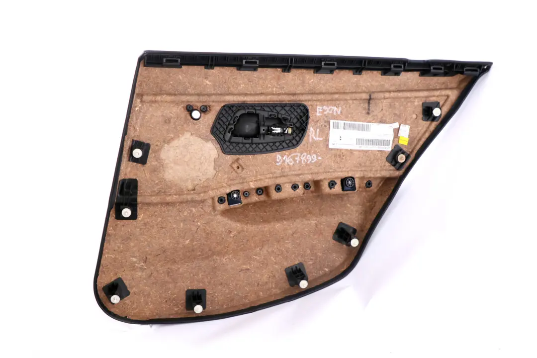 Forro Tarjeta Puerta Tela Trasera Izquierda Antracita para BMW E90N LCI con número de pieza 51429167899 BMW E90N LCI Forro Tarjeta Puerta Tela Trasera Izquierda Antracita - SKU 9167899 - Número de pieza 51429167899