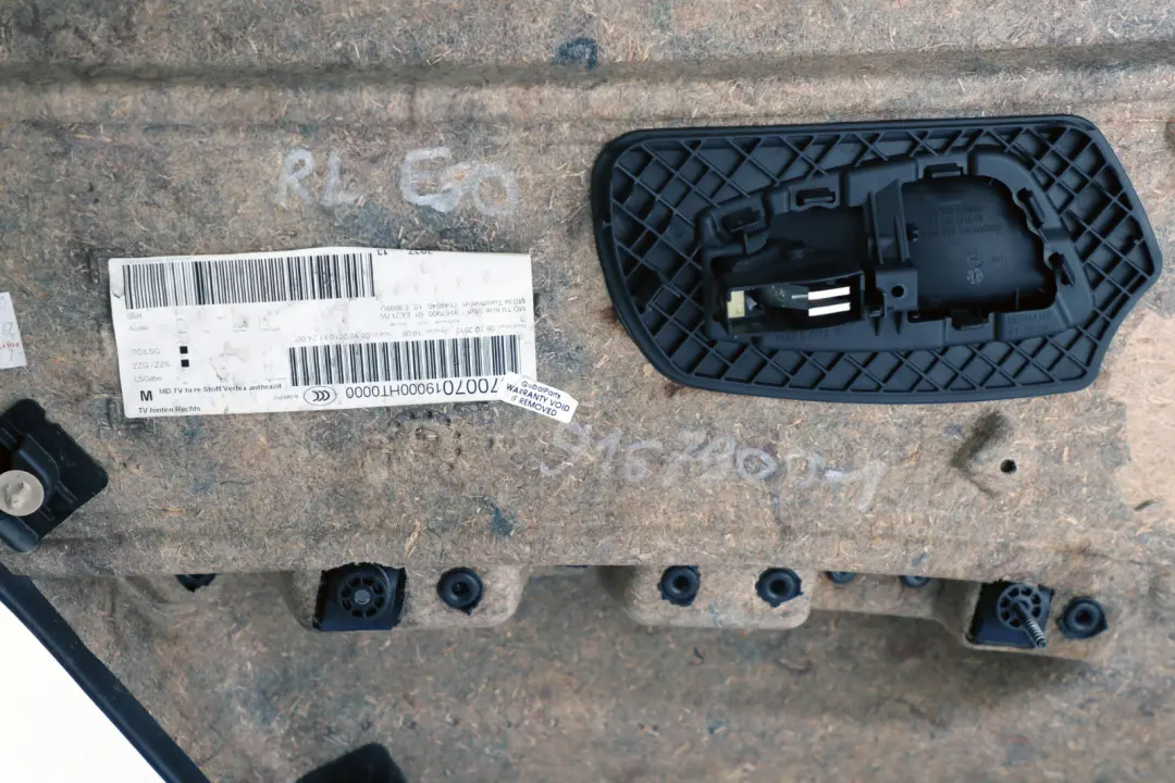 Door Card Lining Cloth Rear Right O/S Anthracite to BMW 3 Series E90 LCI 1 with Part number BMW 3 Series E90 LCI 1 Door Card Lining Cloth Rear Right O/S Anthracite - SKU 9167900-1 - Part number