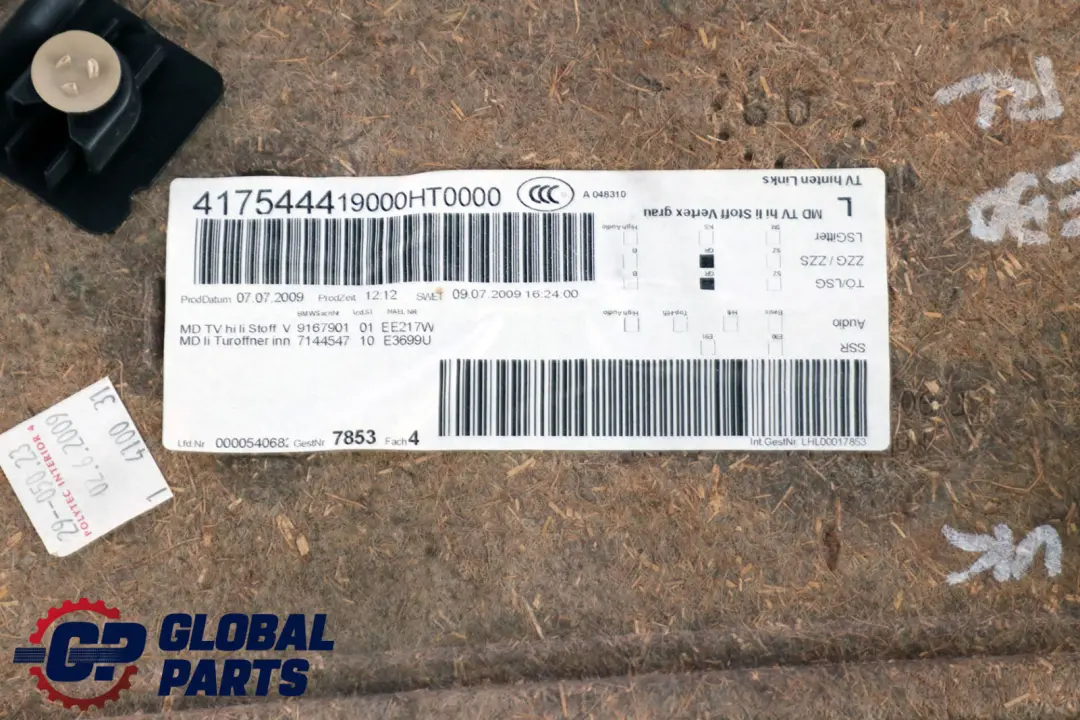 Left Door Card Panel N/S Grey Cloth Vertex to BMW 3 Series E90 E91 LCI 1 Rear with Part number 9167901 BMW 3 Series E90 E91 LCI 1 Rear Left Door Card Panel N/S Grey Cloth Vertex - SKU 9167901-1 - Part number 9167901