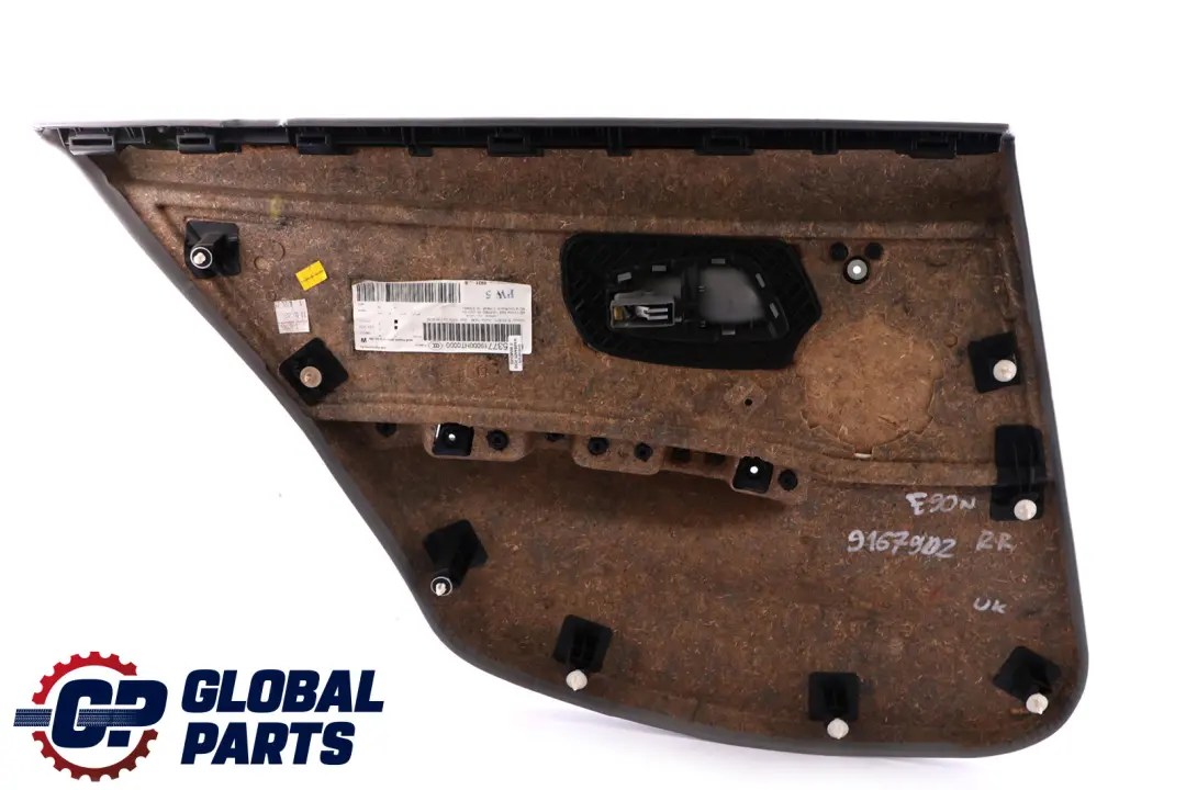 Right Door Card Panel O/S Grey Cloth Vertex to BMW 3 Series E90 E91 LCI Rear with Part number 9167902 BMW 3 Series E90 E91 LCI Rear Right Door Card Panel O/S Grey Cloth Vertex - SKU 9167902 - Part number 9167902