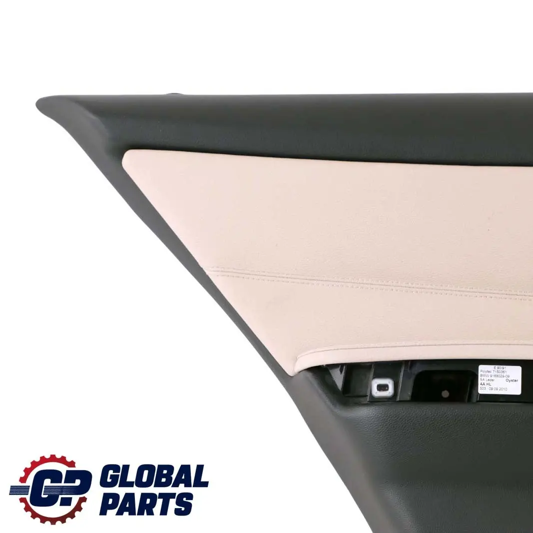 Panneau De Carte De Porte Arriere Gauche En Cuir Dakota Oyster pour BMW E90 LCI à propos du numéro de pièce 9167911 BMW E90 LCI Panneau De Carte De Porte Arriere Gauche En Cuir Dakota Oyster - SKU 9167911 - Numéro de pièce 9167911