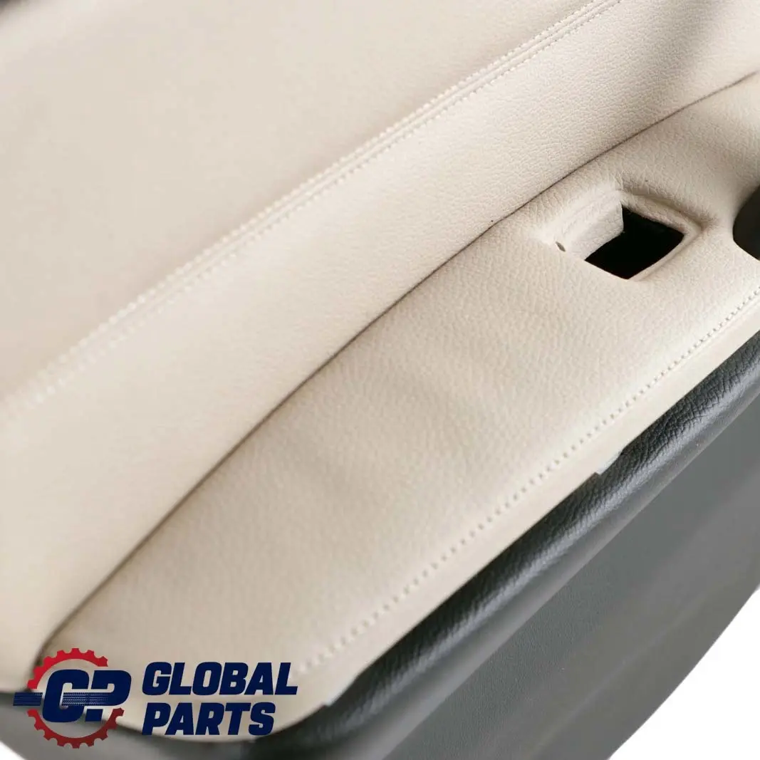 Panel de Tarjeta de Puerta Trasera Izquierda de Cuero Dakota Oyster para BMW E90 LCI con número de pieza 9167911 BMW E90 LCI Panel de Tarjeta de Puerta Trasera Izquierda de Cuero Dakota Oyster - SKU 9167911 - Número de pieza 9167911