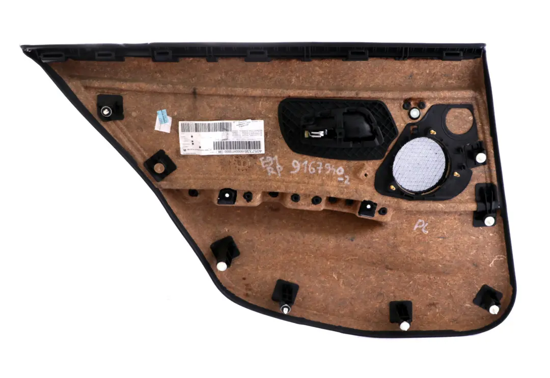 Right O/S Door Card Lining Cloth Anthracite to BMW 3 Series E90 E91 LCI 2 Rear with Part number 9167940 BMW 3 Series E90 E91 LCI 2 Rear Right O/S Door Card Lining Cloth Anthracite - SKU 9167940-2 - Part number 9167940