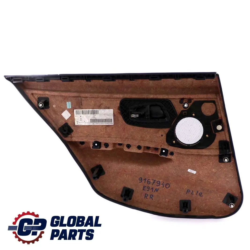 BMW 3 E91 LCI Touring Rear Right O/S Door Card Lining Cloth O/S Anthracite - SKU 9167940 - Part number 9167940