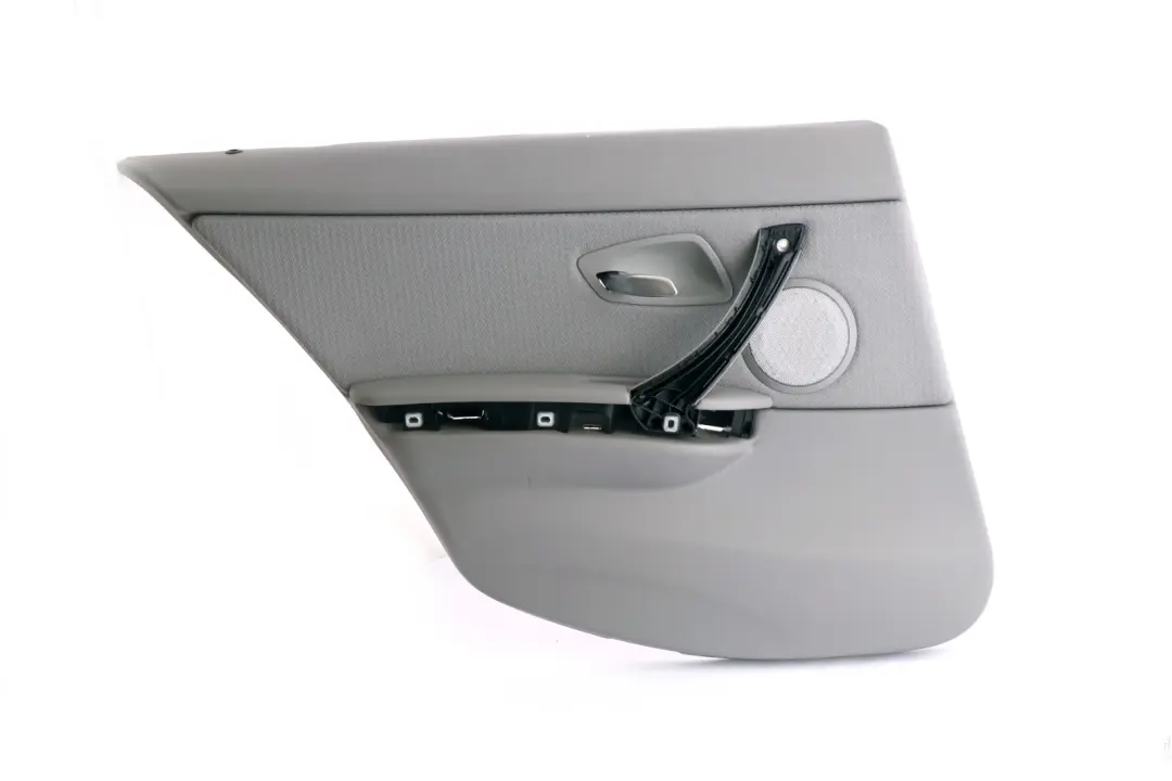 Left N/S Door Card Lining Grey Cloth Vertex Trim to BMW E90 LCI Rear with Part number 9167941 BMW E90 LCI Rear Left N/S Door Card Lining Grey Cloth Vertex Trim - SKU 9167941 - Part number 9167941