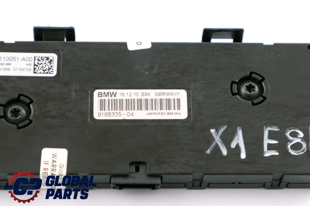 Amplificateur D'Antenne Diversite 868 MHZ pour BMW X1 E84 à propos du numéro de pièce 9168335 BMW X1 E84 Amplificateur D'Antenne Diversite 868 MHZ - SKU 9168335 - Numéro de pièce 9168335