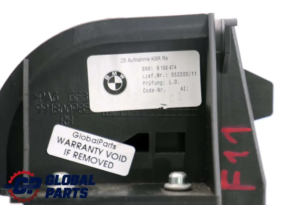 BMW X3 F11 F11N LCI F25 Aufnahme Sichtschutzrollo Rechts - SKU 9168474 - Teilenummer 9168474