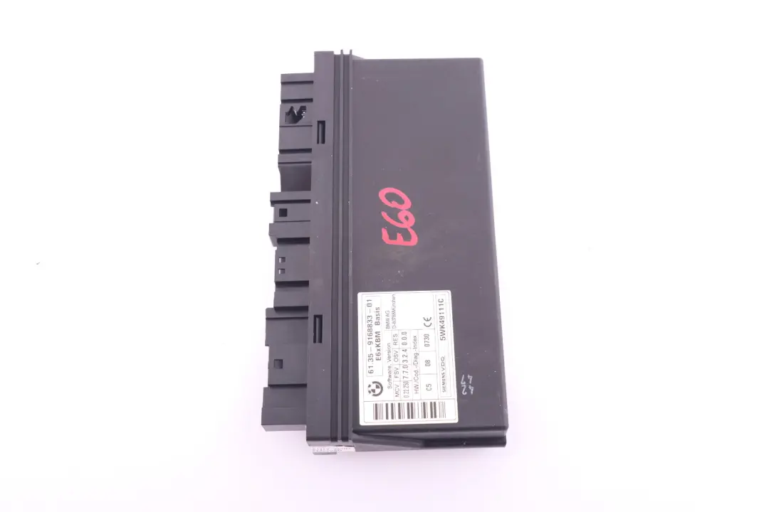 E63N Module De Contrôle De La Carrosserie Ecu Unité pour BMW E60 E60N E63 à propos du numéro de pièce 9168833 BMW E60 E60N E63 E63N Module De Contrôle De La Carrosserie Ecu Unité - SKU 9168833 - Numéro de pièce 9168833