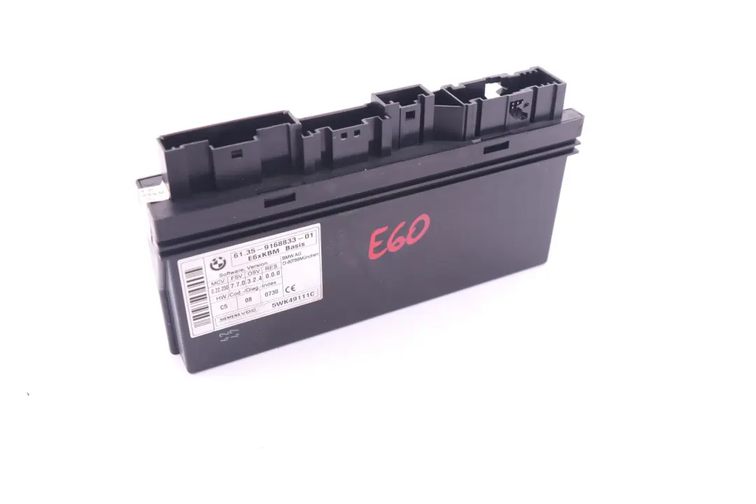 E63N Body Control Module ECU Control Unit to BMW E60 E60N E63 with Part number 9168833 BMW E60 E60N E63 E63N Body Control Module ECU Control Unit - SKU 9168833 - Part number 9168833
