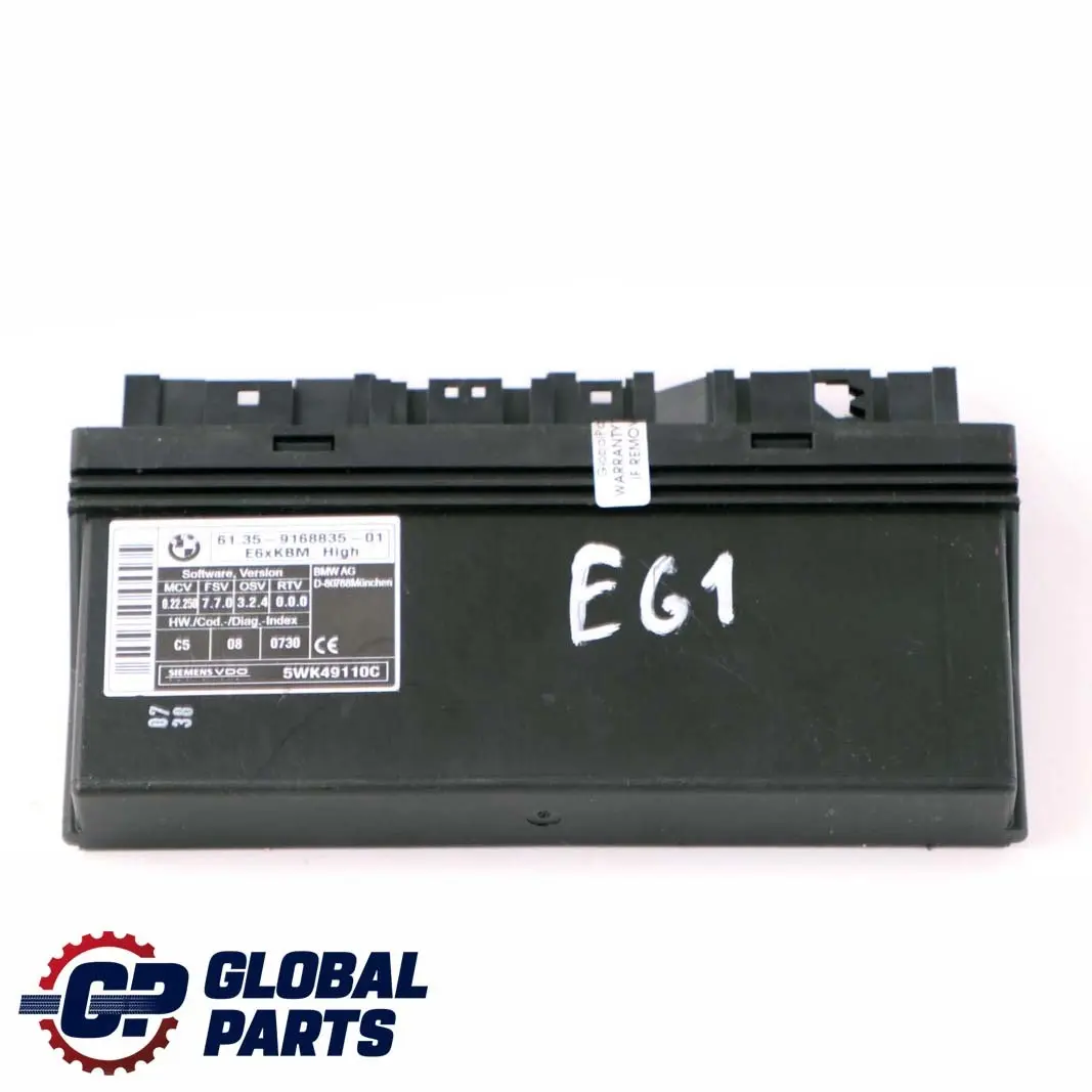 Body Control Module ECU Unit KBM High to BMW 5 Series E61 Touring with Part number 6978714 BMW 5 Series E61 Touring Body Control Module ECU Unit KBM High - SKU 9168835 - Part number 6978714