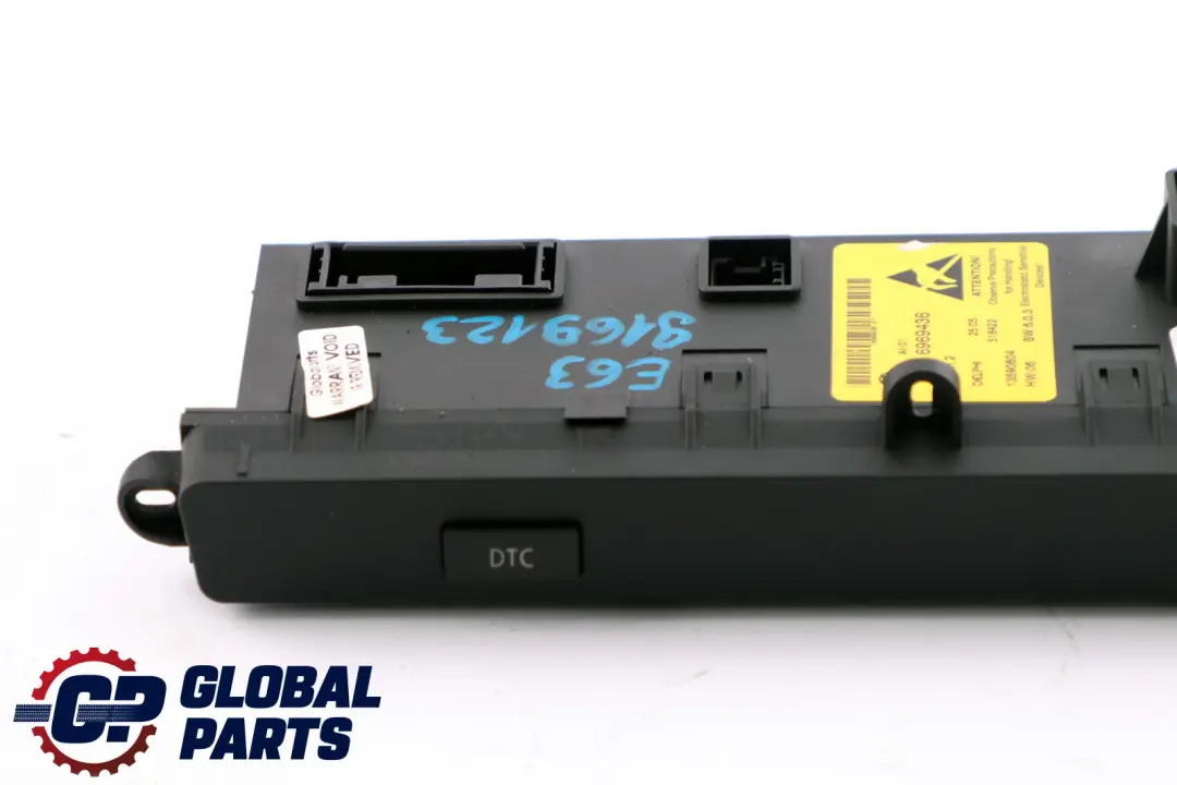 BMW 6 Series E63 E63N LCI Centre Console Switch Centre DTC PDC - SKU 9169123 - Part number 9169123