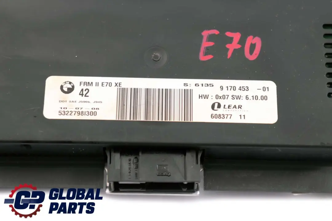 BMW X5 E70 Puits pied ECU Module contrôle l'éclairage xénon FRM II Lear - SKU 9170453 - Numéro de pièce 9170453