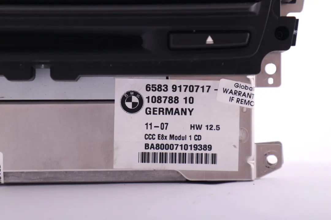 BMW E87 LCI CCC CD Professional Controller del sistema di navigazione - SKU 9170717 - Numero di parte 9170717