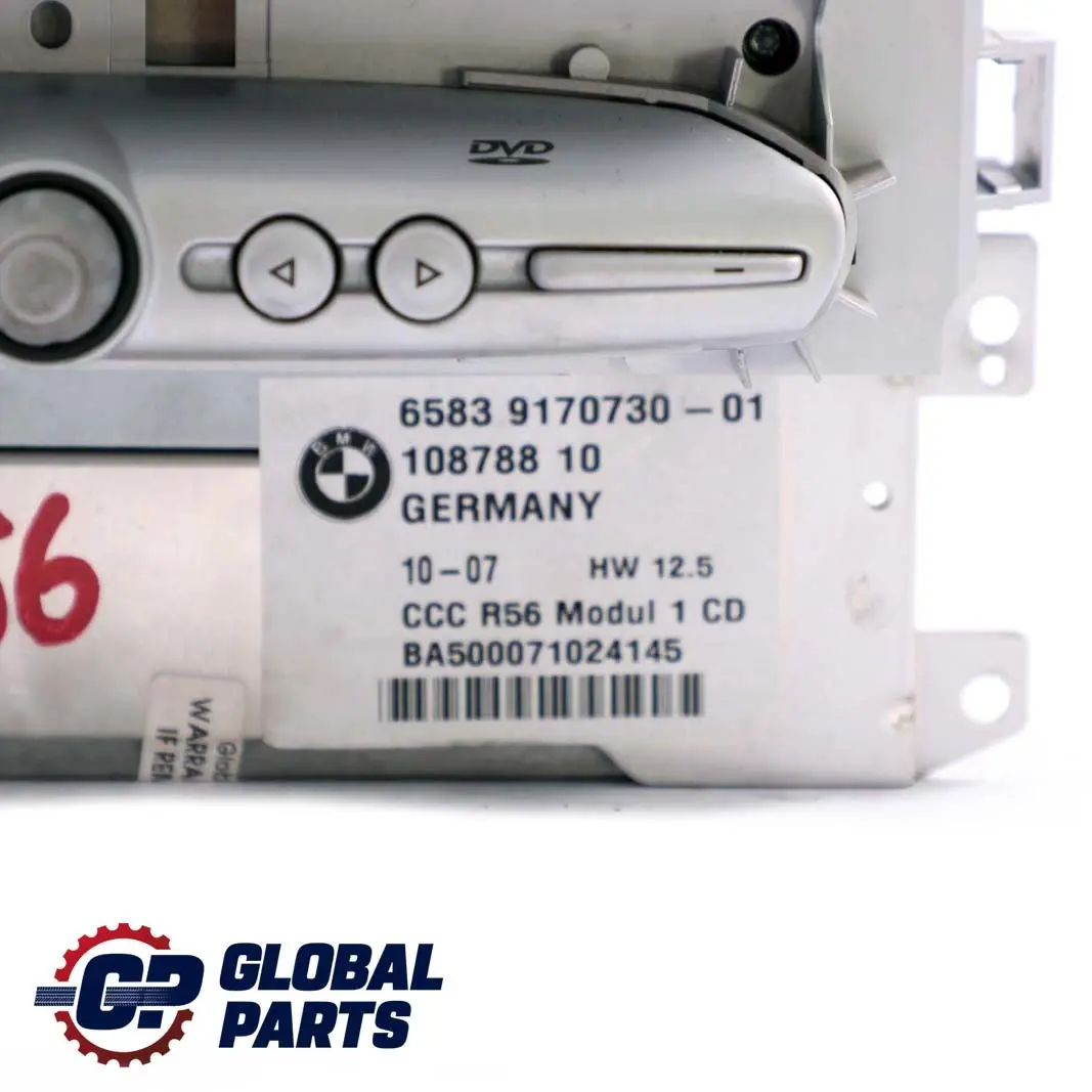 CCC CD Navegacion Sat unidad principal para Mini Cooper R55 R56 R57 con número de pieza 3452071 Mini Cooper R55 R56 R57 CCC CD Navegacion Sat unidad principal - SKU 9170730 - Número de pieza 3452071